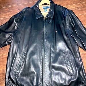 Ralph Lauren leather Jacket XXL worn